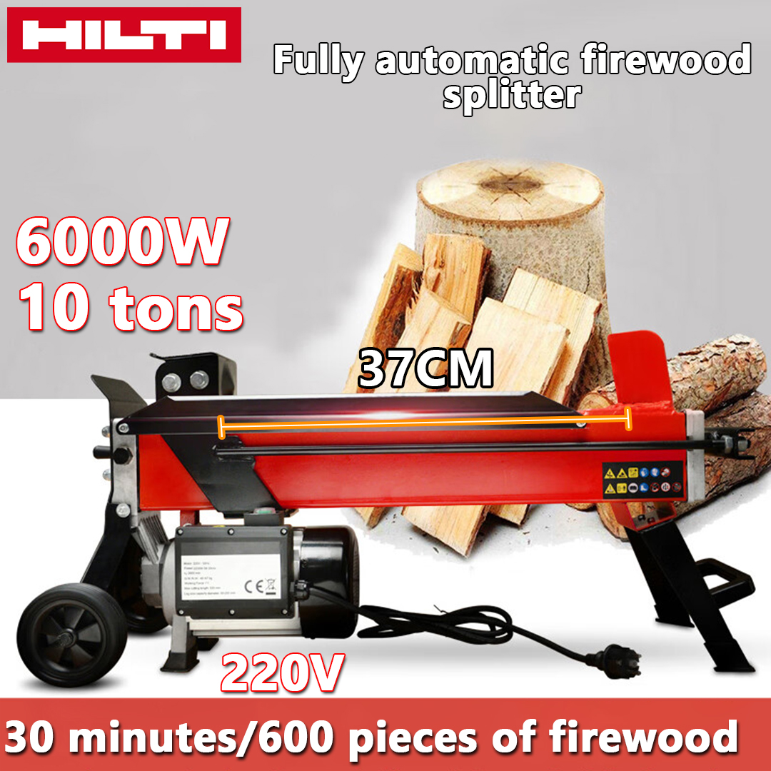 HILTI plnoautomatická štiepačka dreva 6000W, tlak 10 ton, priemer 37CM, 30 minút/600 kusov dreva