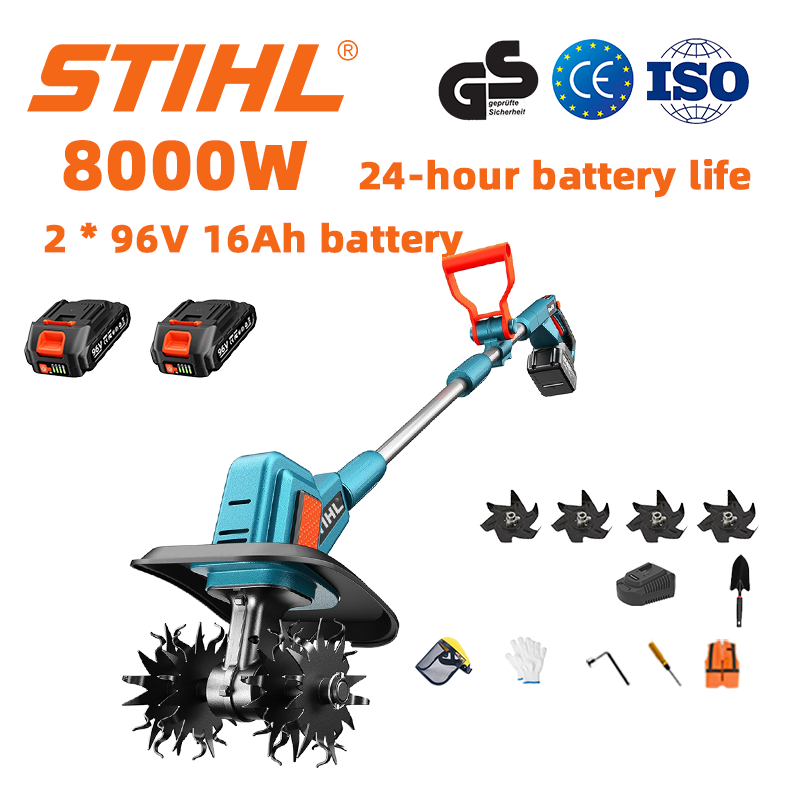 (24-hodinová výdrž batérie) 8000W pluh + 96V 16Ah lítiová batéria * 2 + rýchlonabíjačka * 1 + lopata * 1 + pluhové nože * 4 + rôzne príslušenstvo